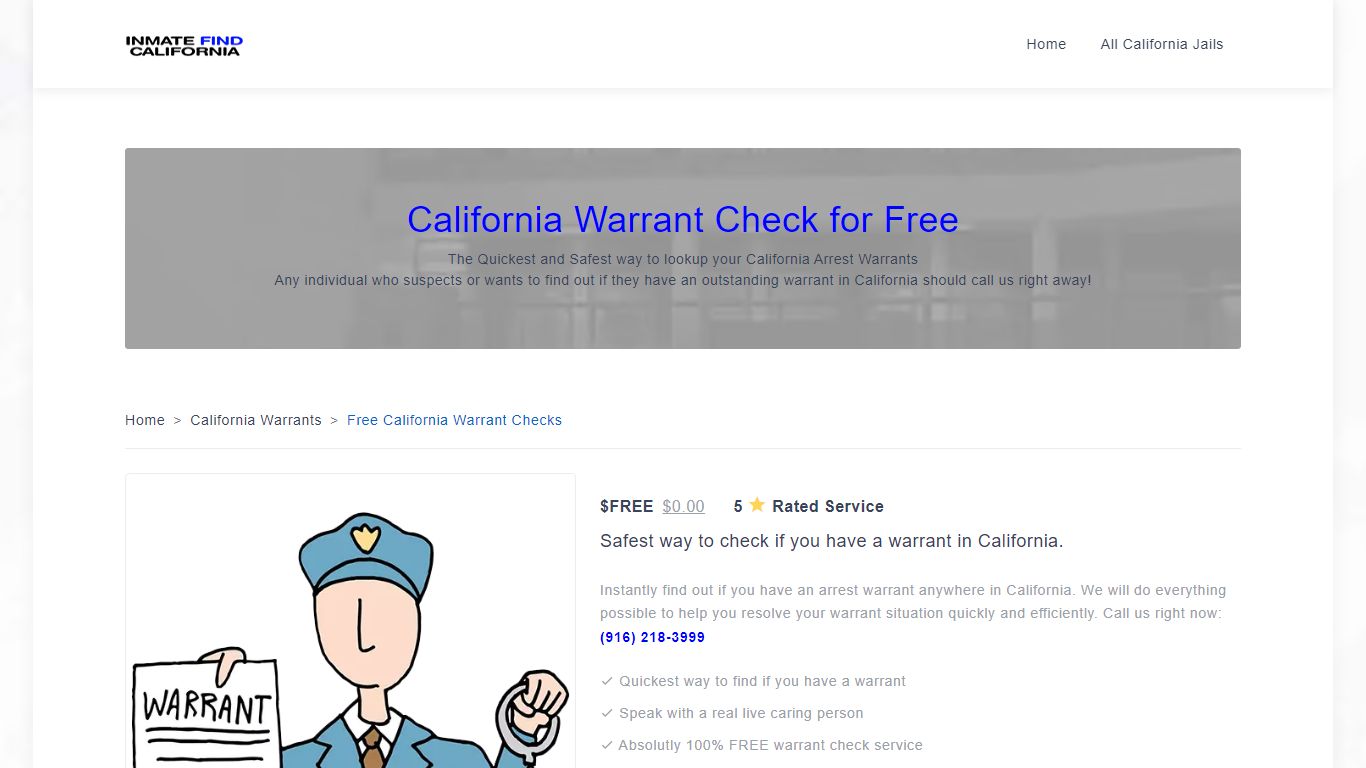 Free California Warrant Checks - Inmate Find California
